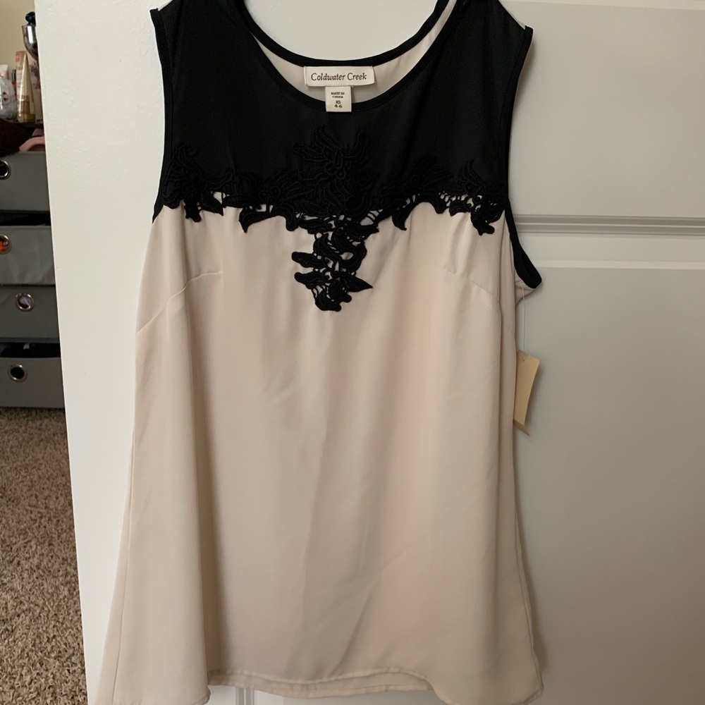 Coldwater Creek Cream Tank Top